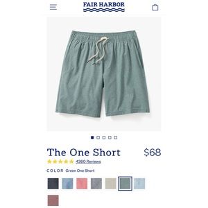 Fair Harbor The One Short NWOT